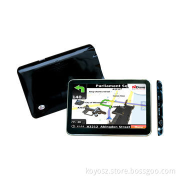 GPS Navigator with FM, Bluetooth, A/V In Functions and 4.3-inch TFT Touchscreen